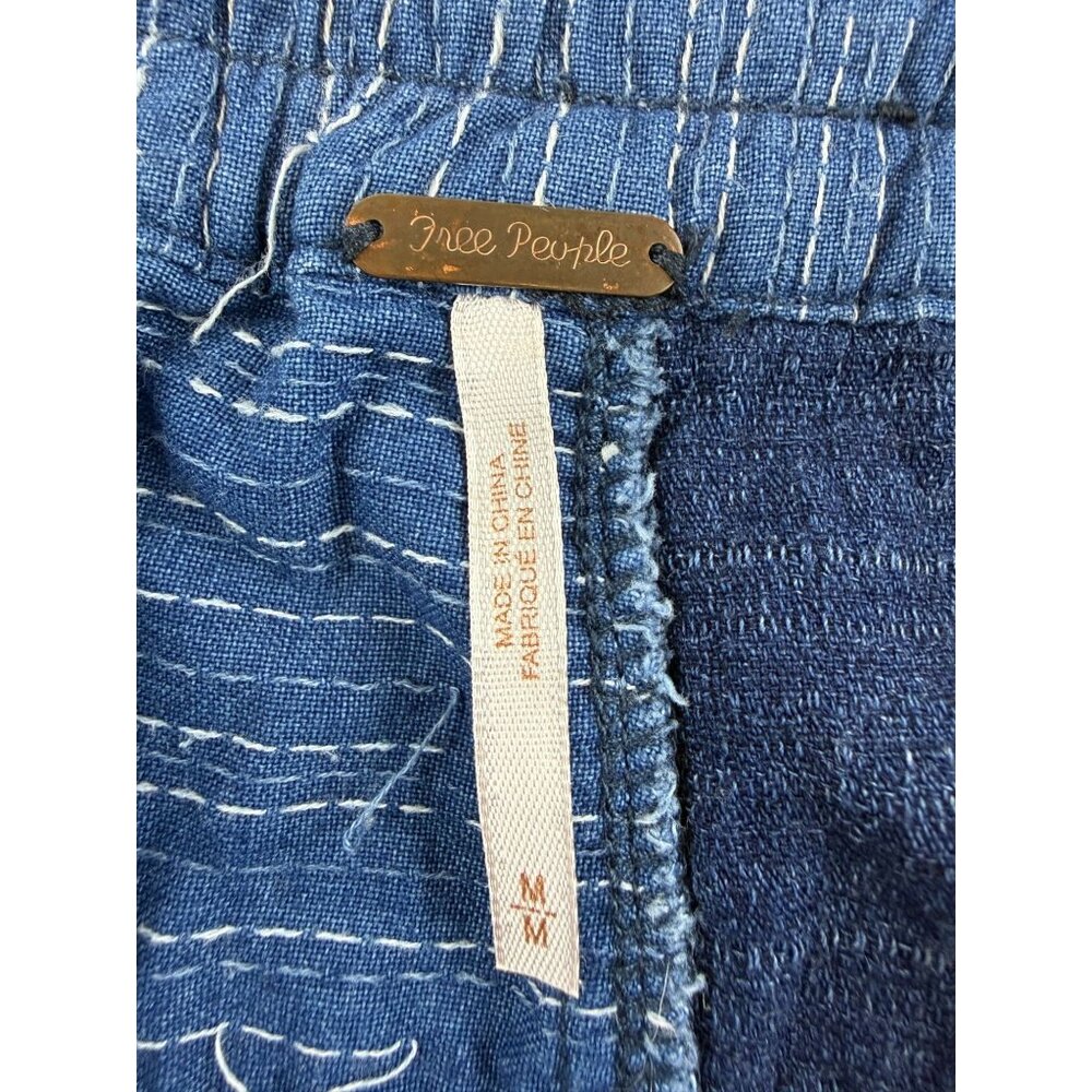 Free People Honey Bee Patched Denim Harem Pants Jeans Medium M - Picture 4 of 10